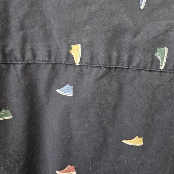 Denim and flower by Ricky Singh sneaker print button down shirt - Picture 6 of 6